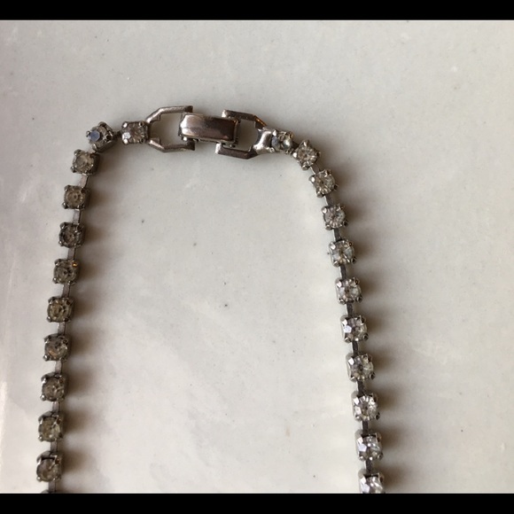 Vintage large rhinestone drop necklace - Picture 3 of 3